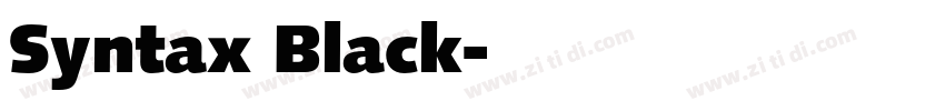 Syntax Black字体转换